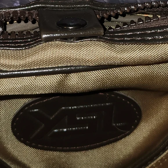 YSL Garment Bag In Army Green & Brown - Picture 16 of 17